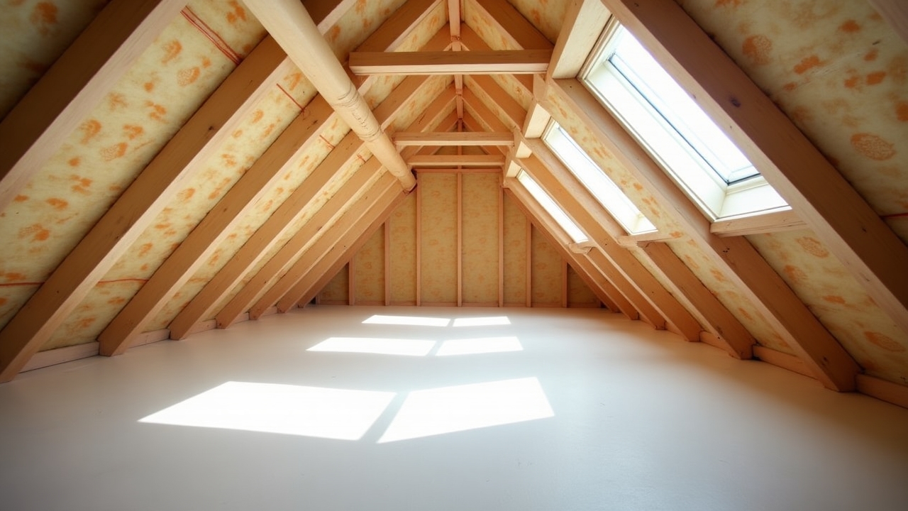 Aislamiento de cubierta inclinada