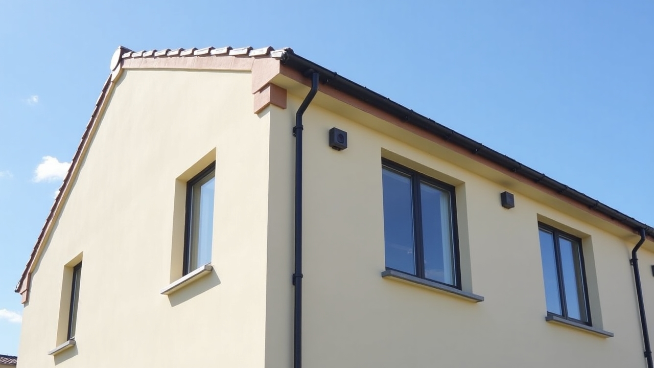 Fachada con sistema SATE terminado